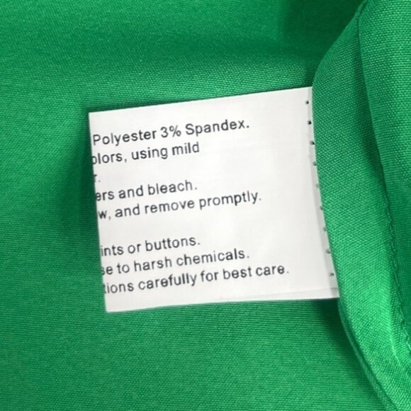 Guanyy Short Sleeve Button Up Shirt Womens Small Green New WOT - Picture 7 of 8